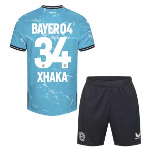 Bayer Leverkusen Granit Xhaka #34 Tredjeställ Barn 2023-24 Kortärmad (+ Korta byxor)